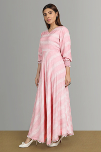 Beautiful Handmade Ikat Print Dress with Unique Patterns - Product Image 4