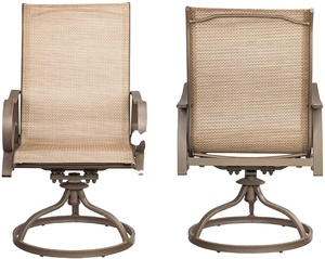 Juego de sillas de Metal de diseño único y tendencias, Juego de 2 sillas de metal para decoración del hogar y al aire libre, color marrón, diseño moderno, 2 unidades - Product Image 1