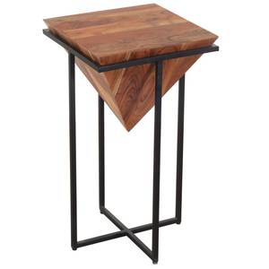 Modern Black Powder Coated Metal Frame Coffee Table with <b>Square</b> Wood Top Finished for Living Room Furniture metal side table - Product Image 1