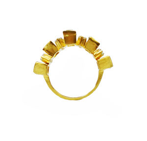 ผู้ค้าส่งที่กำหนดเองทำด้วยมือ Unisex หลายสีแหวนพลอยเงินสเตอร์ลิง925ชุบทองคดเคี้ยวไปมาผู้ผลิตเพชร - Product Image 3