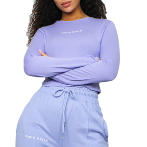 T-shirt long OEM pour femmes, filles, manches longues, rayures, tendance et élégant - Product Image 2