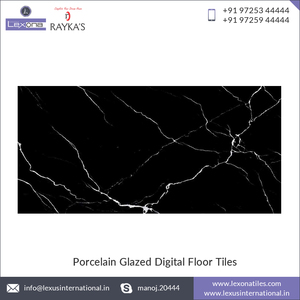 Carreaux de sol en porcelaine brillante de couleur foncée avec une large gamme de Collection de Design en taille 60x120CM provenant d'inde - Product Image 3