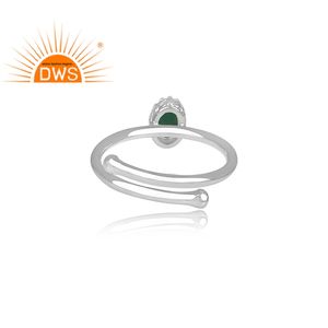 Natural Arizona Turquoise Gemstone Fine Sterling Silver Oval <b>Crown</b> <b>Ring</b> Jewelry Manufacturer - Product Image 4