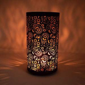 Ensemble de 2 supports coulissants en fer forgé marocain pour phares de thé, support photophore, lot de deux - Product Image 5