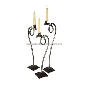 Bougeoir en métal doré échantillon disponible clair vacances décoratif impression européenne à la main mariage décor OEM boîte quantité minimale de commande - Product Image 5