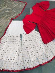 Georgette-remache moti de manga de rafia, sharara con bordado, tejido de imitación de georgette, red dupatta - Product Image 6