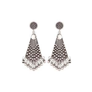 Pendientes de plata de ley 92,5 hechos a mano para mujer y niña, joyería de diseño triangular, NSJ-938 al por mayor - Product Image 1