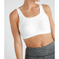 Soutien-gorge de sport personnalisé grande taille à demi-bonnet en dentelle avec broderie de logo sur mesure et armatures de soutien pour l'entraînement et la course à pied des femmes