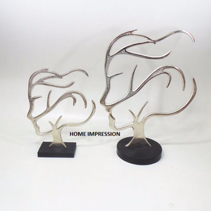 Escultura de árbol de Metal con Base de madera de lujo Escultura de Metal de lujo hecha a mano Decoración de Metal grande de lujo para proveedores al por mayor - Product Image 3