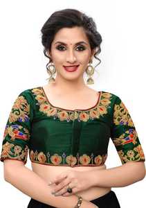 Coupe parfaite Designer Travail lourd brodé Bangalori Soie Filles indiennes Prêt à porter Fantaisie Saree Blouses pour Surat Apparelgarment - Product Image 6