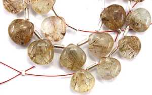 Cuentas de Briolette para manubrio, GEMA de cobre Natural, en forma de corazón, suave, calidad increíble, 1 hilo, 21 piezas - Product Image 2