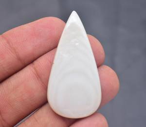 Cabochon mère de perles 50 cm, mouton blanc naturel, ample, pierres précieuses, vente en gros, vadrouille - Product Image 2