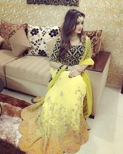 ATIYA LIBAS Robe Lehenga Choli indienne/pakistanaise pour adultes-Tissu en mousseline de soie motif floral Fit Flare Silhouette Heavy Plus Size - Product Image 1