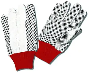 polka dot cotton glove /Cotton Canvas Gloves with PVC Dotted /Polka-Dot Glove