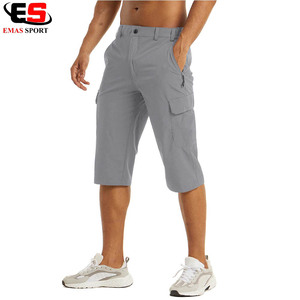 Shorts d'été pour homme, séchage rapide, fermeture éclair 3/4, décontractés, multi-poches, coupe-vent, respirants, légers, pour l'extérieur - Product Image 4