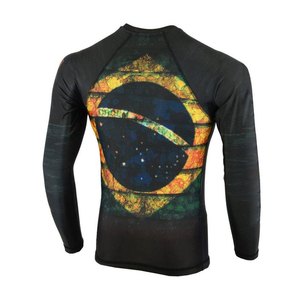 Men's Full Sleeve Rash Guard <b>Black</b> Red Skull Print <b>Compression</b> <b>Shirt</b> Quick Dry MMA BJJ Top - Product Image 5