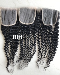 Perruque Lace Closure wig body wave naturelle, cheveux bouclés vierges, cheveux humains vierges, 4x4, prix de gros, bouclés, 12A, prix en gros - Product Image 3