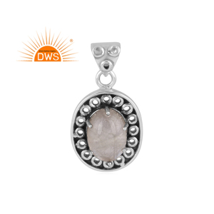 925 Oxidized Sterling Silver Natural Doublet <b>Labradorite</b> Crystal Gemstone <b>Pendant</b> For Women Jewelry Manufacturer - Product Image 1