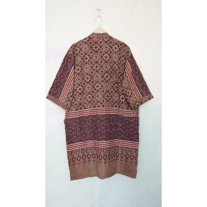 ชุดแจ็กเก็ต Kantha ผ้าฝ้ายลายดอกไม้, ชุดเดรสยาวเย็บตะเข็บชุดคลุมอาบน้ำชายหาดพิมพ์ลายตัวบล็อกมือสำหรับฤดูหนาว - Product Image 6