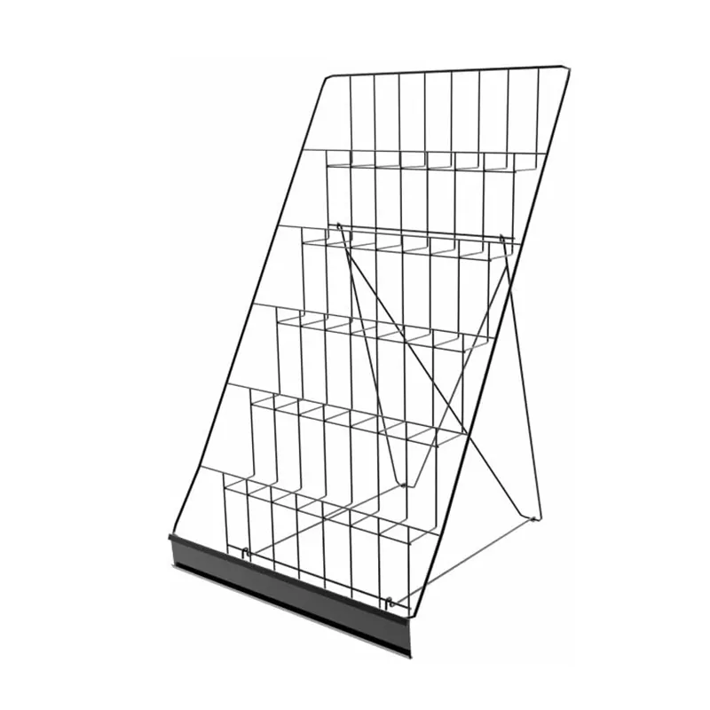 الحرة الوقوف الرفوف المفتوحة 6-tiered تركيبات الأسلاك المعدنية حامل أكريليك بلاستيكي للمجلات والكتب ل الكتيبات والنشرات