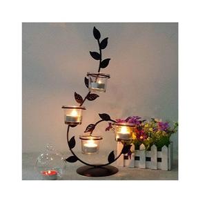 Centre de table de mariage de haute qualité en fer noir, taille et forme personnalisées pour les mariages en hôtel - Product Image 6