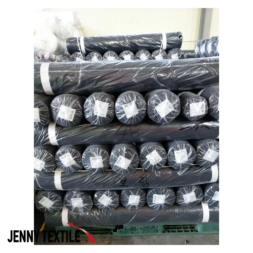 Korea New cheap price Black color Abaya ITY fabric textiles Polyester elastane spandex stock lot for ladies wear