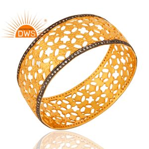 Bracelet pour femme, bijou plaqué or 18k, Design Mandala, fait à la main, accessoire de mode, 2020 - Product Image 2