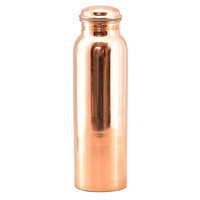 Bouteille d'eau en cuivre pur grande taille avec bienfaits pour la santé ayurvédique bouteille de sport finie à haute brillance par Axiom Home Accents