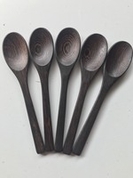 Juego de Cuchara y Tenedor de Ébano Sostenible al por Mayor, Cubiertos Reutilizables de Madera de Coco, Alta Calidad, Hechos a Mano, Origen Vietnam, Marca COCO-ECO
