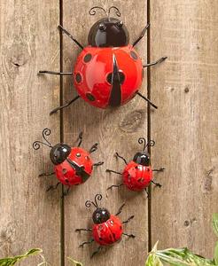 Set of 4 Metal Garden Ladybugs for <b>Home</b> <b>Wall</b> <b>Decor</b> - Product Image 1
