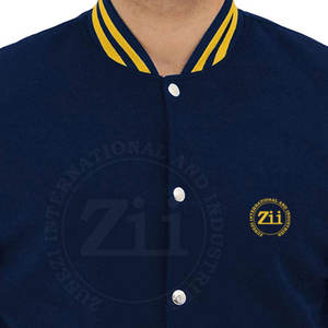 Vestes en toile Letterman personnalisées grande taille pour hommes avec col montant et broderie Couleur et design personnalisés - Product Image 6