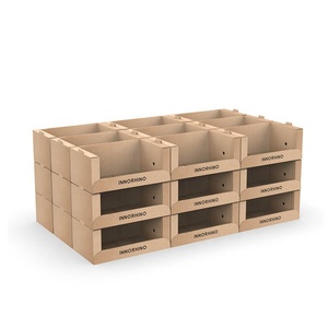 Retail Ready Products Packaging Store Floor Box Corrugated Stackable PDQ Display Pallet Tray