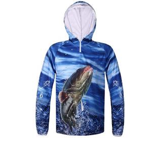 Venta al por mayor de moda Mans mujer flexible pesca sublimación pulóver sudaderas con capucha, Jersey - Product Image 5