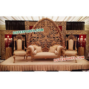 Vivah แผงฉากหลังแต่งงานดีไซเนอร์แผงพื้นหลังดอกไม้แกะสลักใยหนักแผงฉากหลังงานแต่งงานงานฝีมือฝีมือฝีมือ - Product Image 1