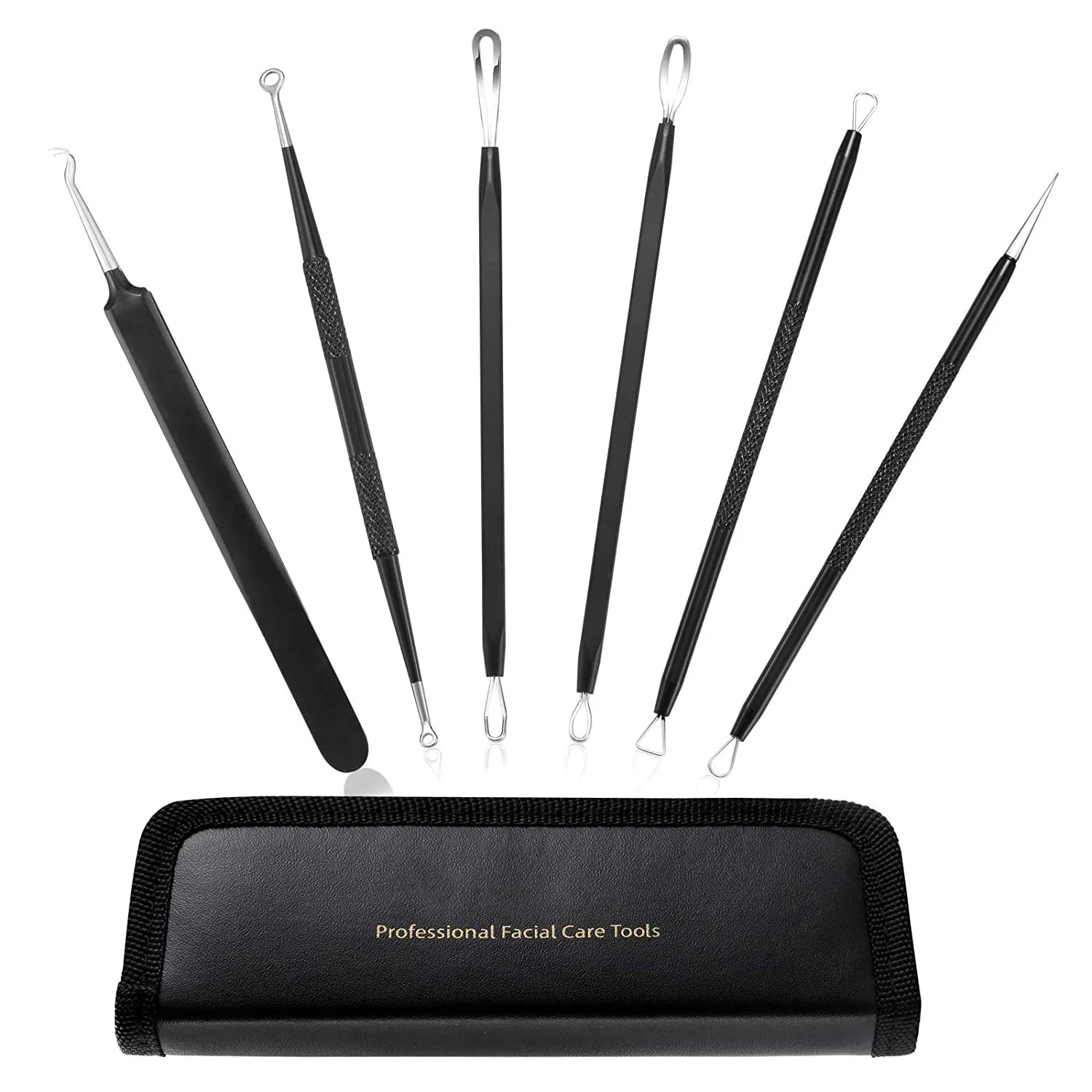 Professional Blackhead Remover Pimple Popper Tool Kit - (6 Piece Kit) - Stainless Pimples Comedone Extractor Removal Tool