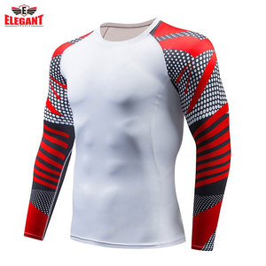 Compression Rash Guard Service Hommes Plaine Longue Respirante Qualité Personnalisée Compression Caractéristique Nouveau Design MMA Produit Rush Guard - Product Image 2