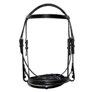 Juego de Brida para Caballo de Cuero de Toro Negro Marrón Clásico Premium, Cómodo y Duradero, con Narquileras y Frontal Acolchados, Logotipo Personalizado - Product Image 2