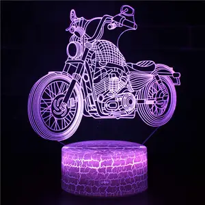 최고의 품질 낮은 가격 오토바이 3d 환상 led 램프 야간 조명
