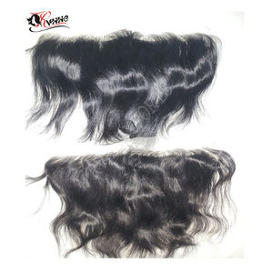 100% naturel non transformé vierge indien Remy extension de cheveux dentelle frontale vendeur de cheveux avec vague Style matière première tissage de cheveux - Product Image 2