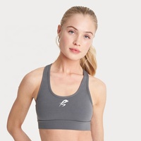 Soutien-gorge de sport amovible pour femme, grande taille, avec logo personnalisé, écologique, respirant, séchage rapide, maintien moyen, col en V, pour le yoga