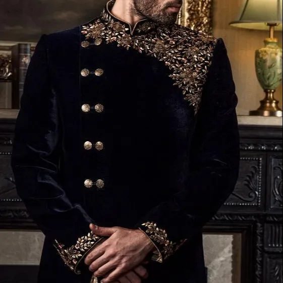 Indo-western Sherwani with Kurta Pant for Groom Dress