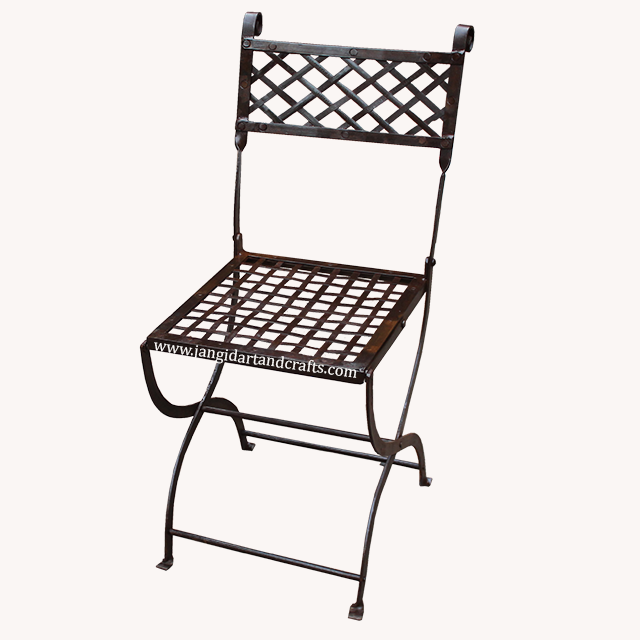 Популярный античный деревенский кованый железный складной ресторанный обеденный винтажный промышленный стиль металлический открытый садовый обеденный стул распродажа