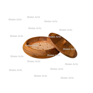 Boîte de chapati en bois de qualité de luxe Boîte de chapati de forme ronde au design admirable pour la maison, l'hôtel et le restaurant - Product Image 1