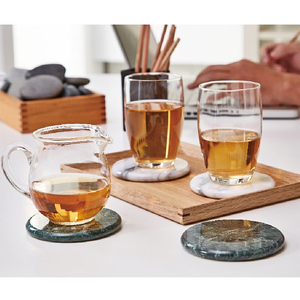 Holar-posavasos de mármol redondo para bebidas, juego de 6 y 4 pulgadas de ancho, hecho en Taiwán - Product Image 3