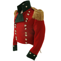 Manteau d'hiver double boutonnage de style Napoléonien 100% laine matelassé uniforme