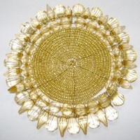 Articat — dessous de verre perlés, diamant indien, décoration, Table exportation, BC0046