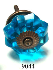 Perilla de puerta de vidrio decorativo, tirador de cajón de cristal azul, moderno, venta al por mayor, para armario y puerta, novedad - Product Image 5