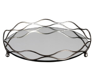 Plateau de service à pâtes décoratif fait à la main en acier inoxydable pour hôtel et restaurant, restauration et mariage - Product Image 1