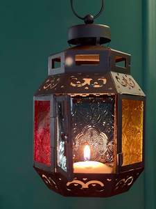 Bougeoirs arabes pour le Ramadan, porte-bougies, pour la suspension murale, Style marocain, lanterne pour l'extérieur - Product Image 3