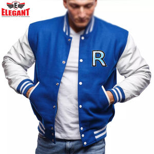 Veste en molleton de coton unisexe de haute qualité, col montant avec broderie en chenille, tissu à la mode, nouvelle condition - Product Image 2